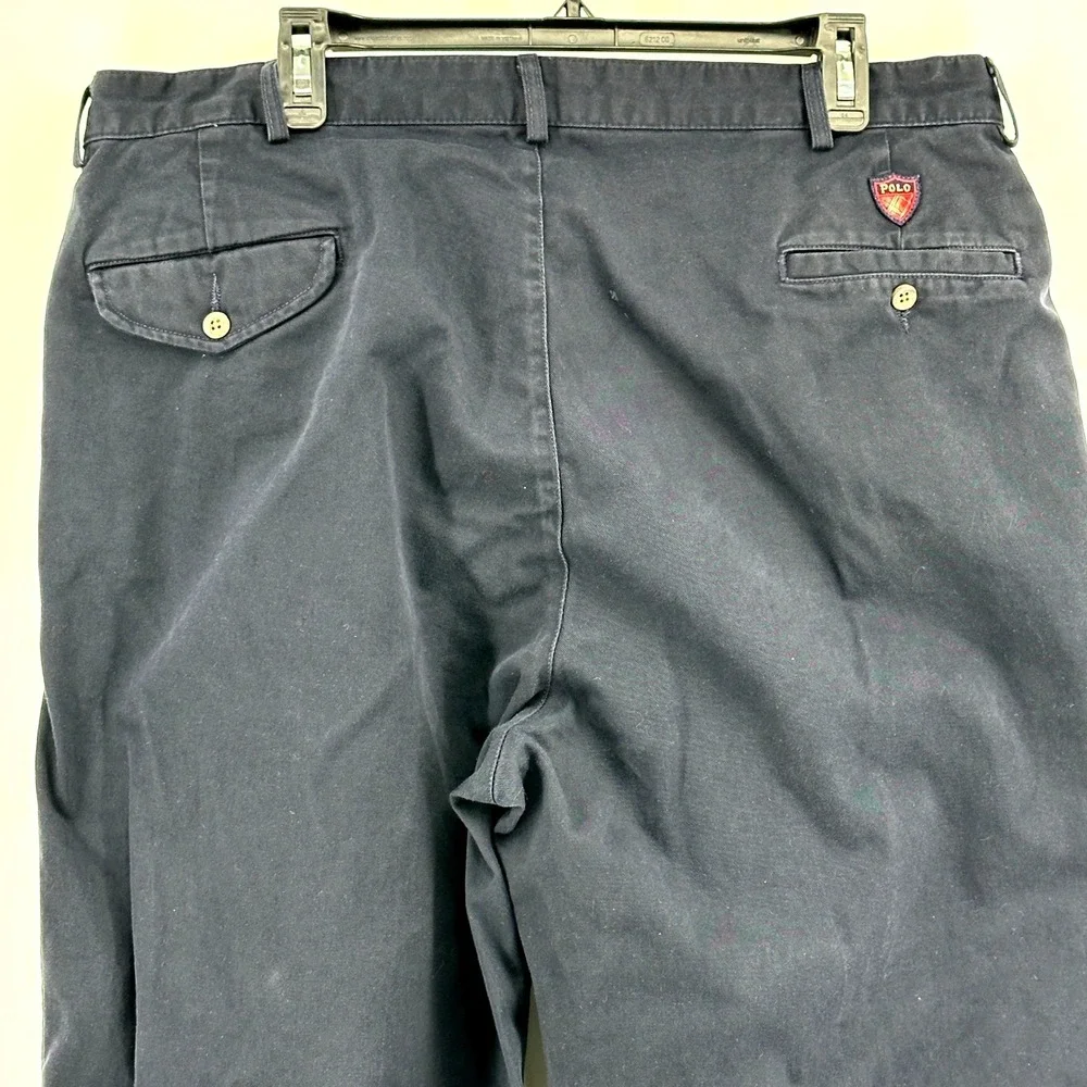 Polo Ralph Lauren Classic Golf Pant Mens 40 Navy Solid Relaxed Vintage 90s USA